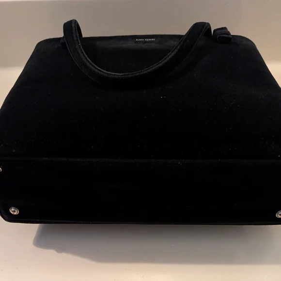 RARE Kate Spade Black Velvet "Original" Large Tote Bag  | Made in ITALY - Picture 4 of 5